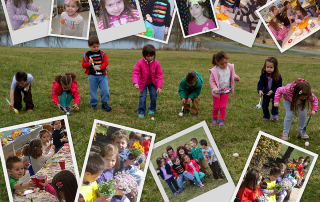 Preschool Easter egg roll and holiday party at Brookeside Montessori school