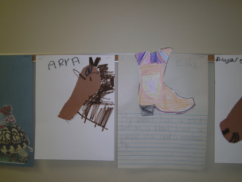 Student Artwork inspired by “Armadillo Rodeo” by Jan Brett