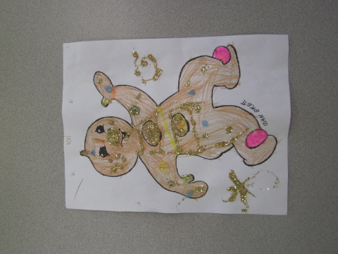 Student Artwork inspired by “Gingerbread Friends” by Jan Brett