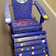 Elementary Painted Adirondack chair