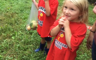 The PreKindergarten class has been learning about apples during the month of September