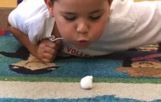 The PM kindergarten class learned about the different kinds of weather.