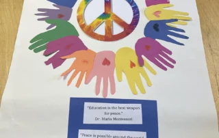 International Day of Peace - student artwork hands connecting