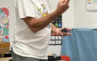 Bug man teaches campers about tarantulas